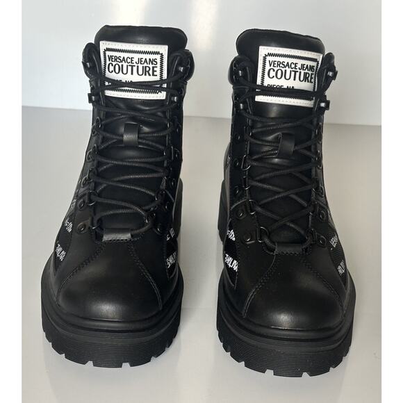 Versace Jeans Couture Leather Black Combat Boots 8 US (41) E75YA3S46 NIB - Picture 16 of 16